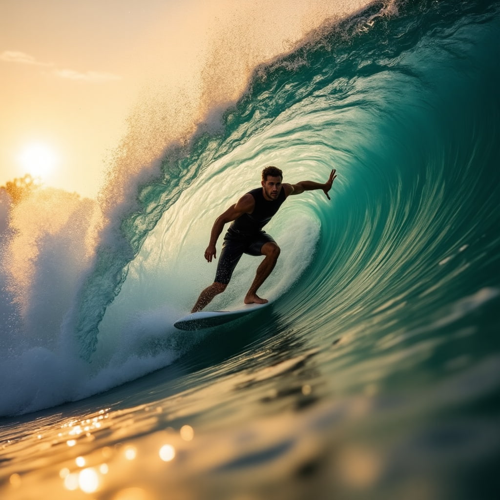 Surf al amanecer